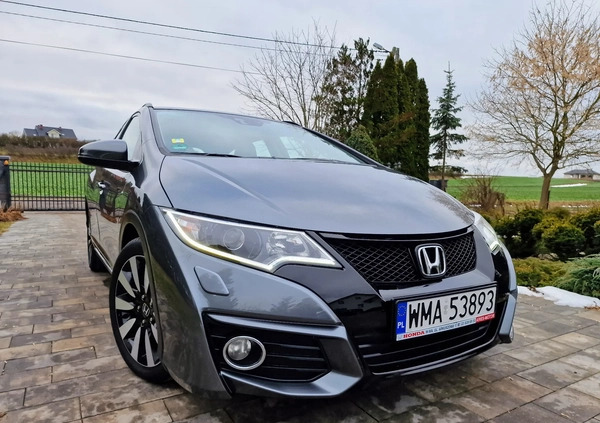 Honda Civic cena 57900 przebieg: 87000, rok produkcji 2016 z Pułtusk małe 497